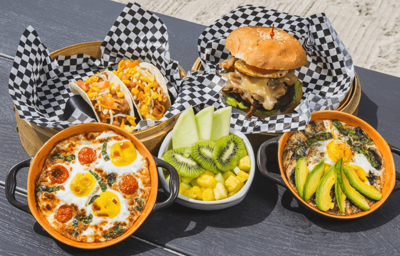 New at Surfside an exceptional and hearty breakfast on the beach